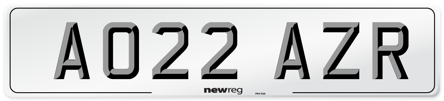 AO22 AZR Number Plate from New Reg